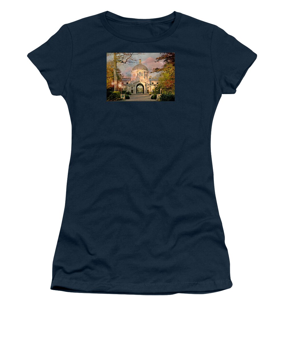 Bronx Zoo Women's T-Shirt featuring the photograph Bronx Zoo Entrance by Diana Angstadt