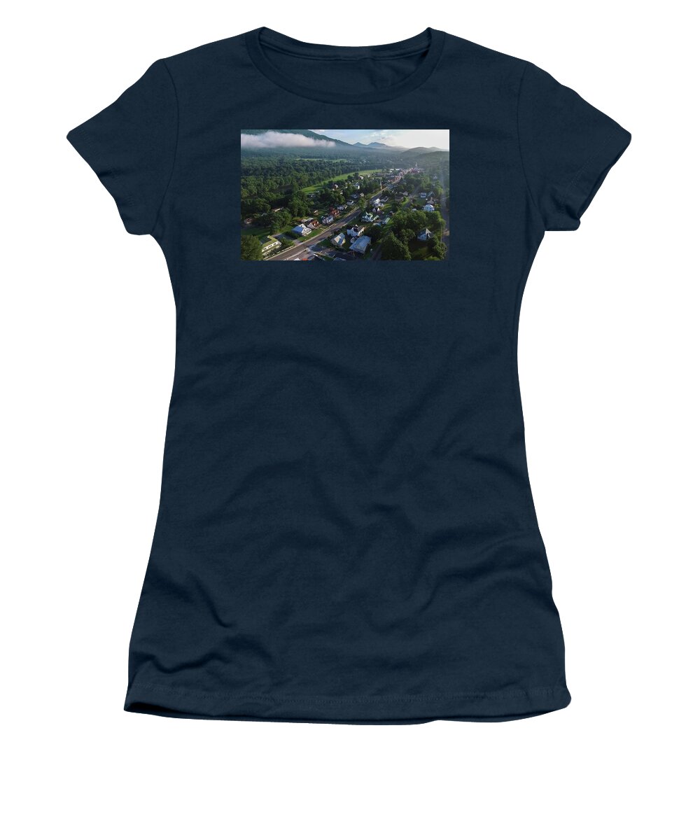 Buchanan Women's T-Shirt featuring the photograph Buchanan in the Morning by Star City SkyCams