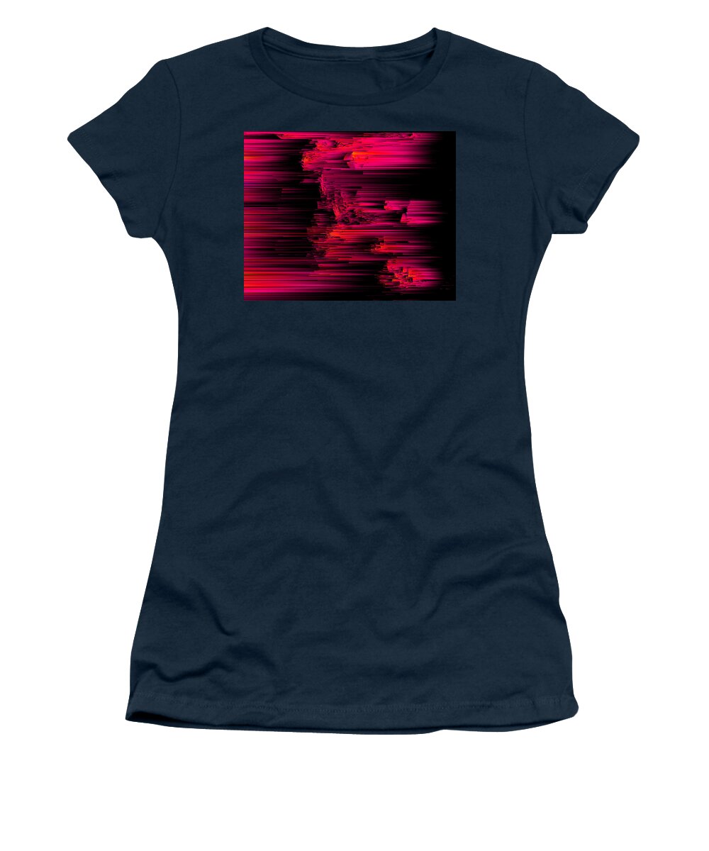 Glitch Women's T-Shirt featuring the digital art Burnout - Pixel Art by Jennifer Walsh
