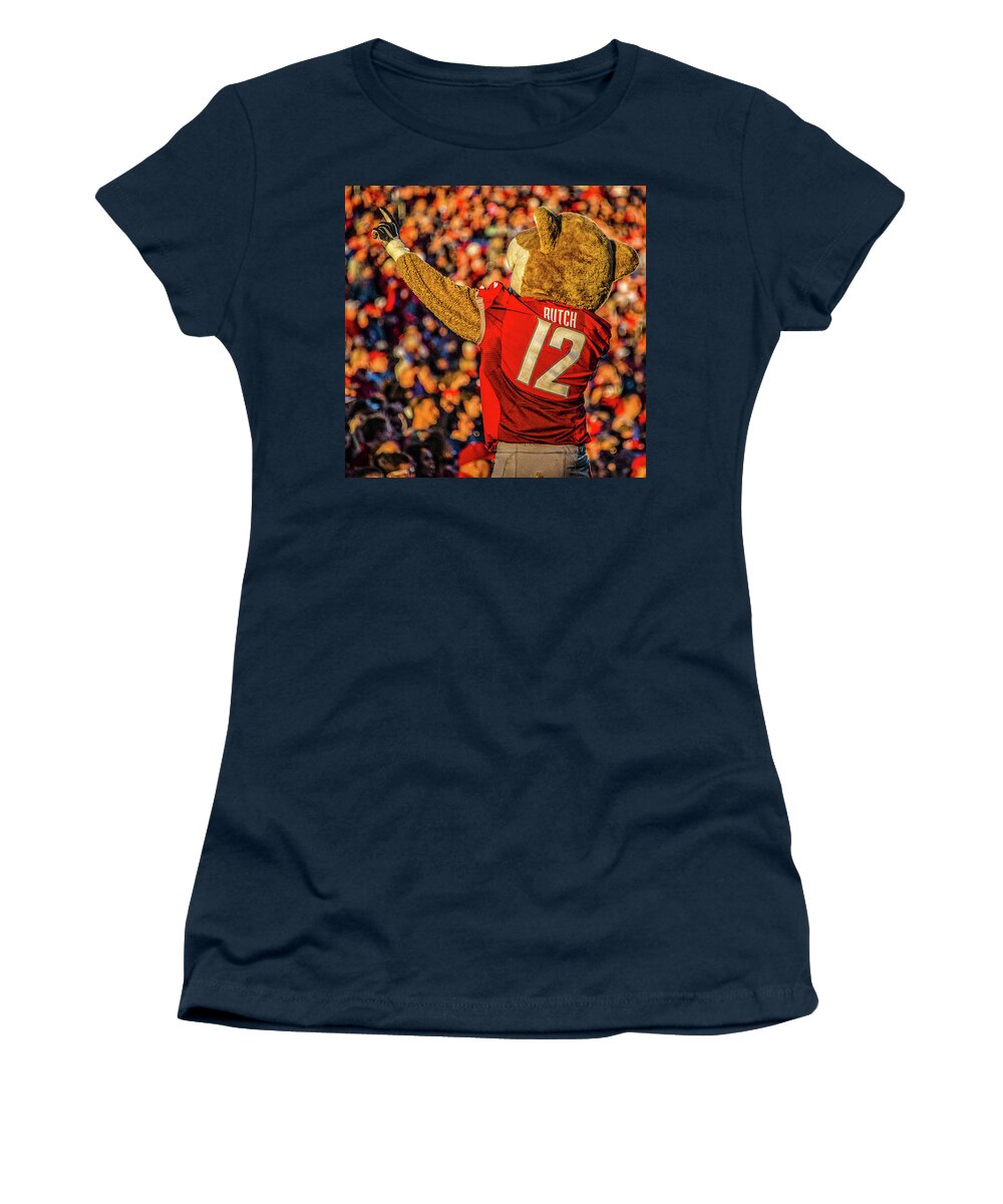 Butch Women's T-Shirt featuring the photograph Butch Cougar by Ed Broberg