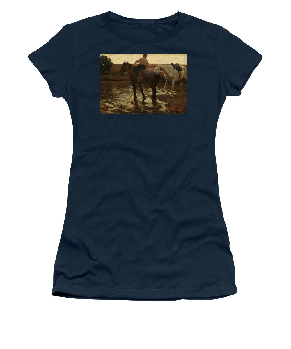 20th Century Art Women's T-Shirt featuring the painting Caballos by Fernando Fader