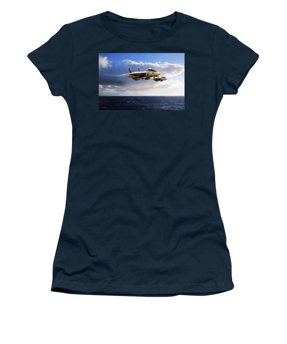 Aviation Women's T-Shirt featuring the digital art CAG Bones by Peter Chilelli