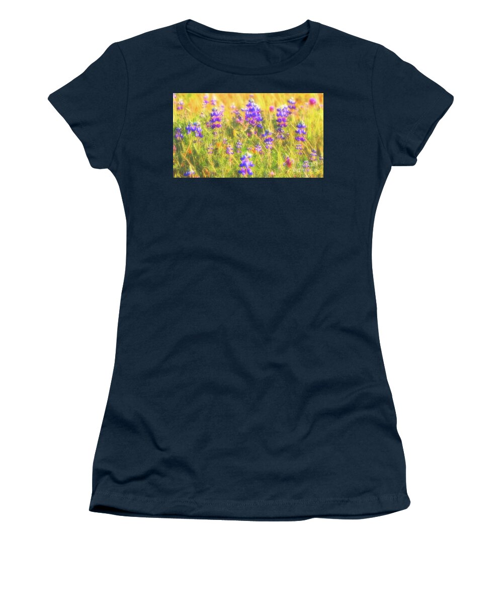 Lupines Women's T-Shirt featuring the photograph California Lupines Redux by Gus McCrea