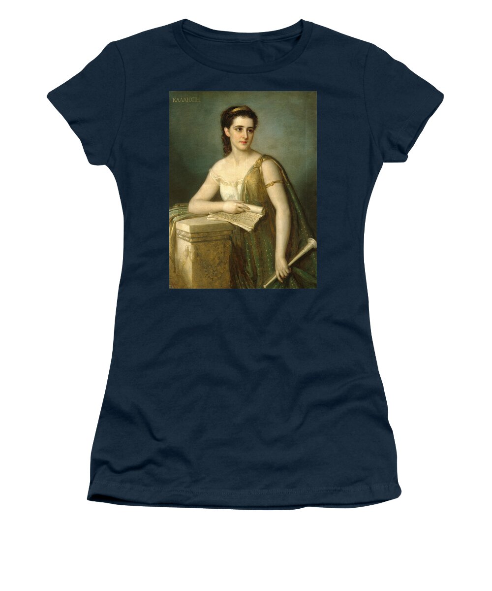 Joseph Fagnani Women's T-Shirt featuring the painting Calliope by Joseph Fagnani
