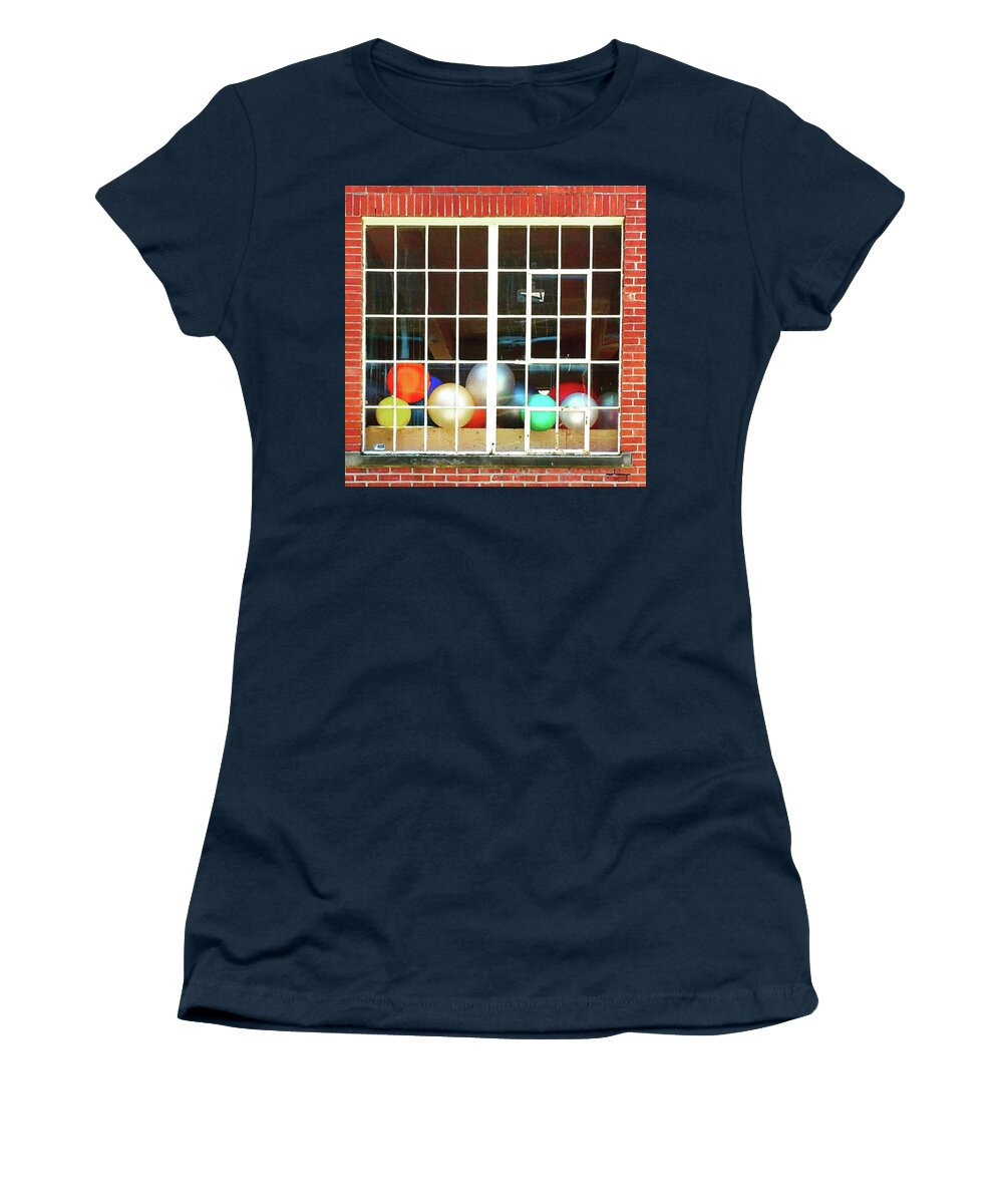 Square Women's T-Shirt featuring the photograph Can We Come Out And Play? #workoutballs by Ginger Oppenheimer