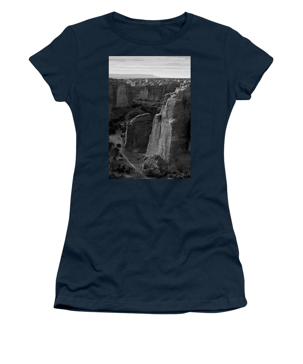 Canyon Women's T-Shirt featuring the photograph Canyon de Chelly I BW by David Gordon