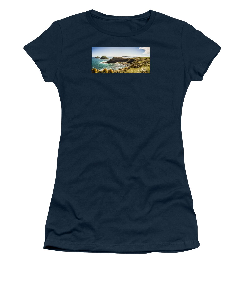 Tasmania Women's T-Shirt featuring the photograph Cape Grim cliff panoramic by Jorgo Photography