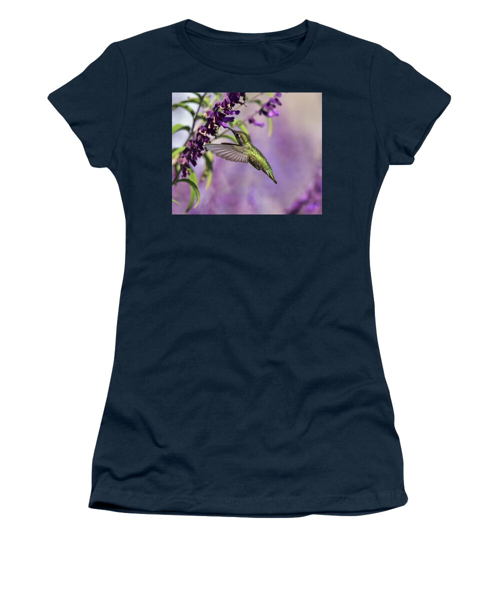 Linda Brody Women's T-Shirt featuring the photograph Captivated III by Linda Brody