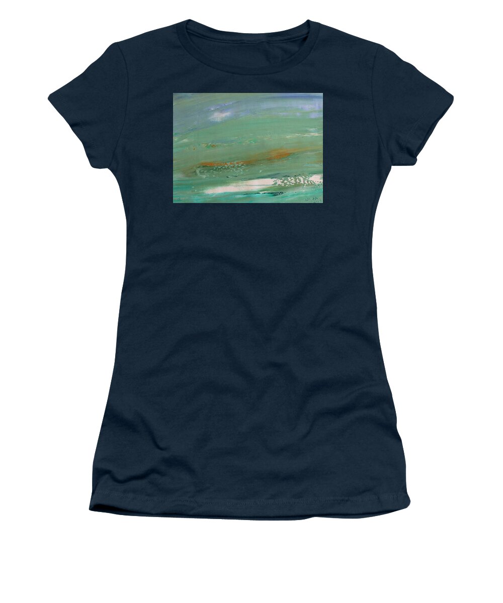 Seascape Women's T-Shirt featuring the painting Caribbean by Norma Duch