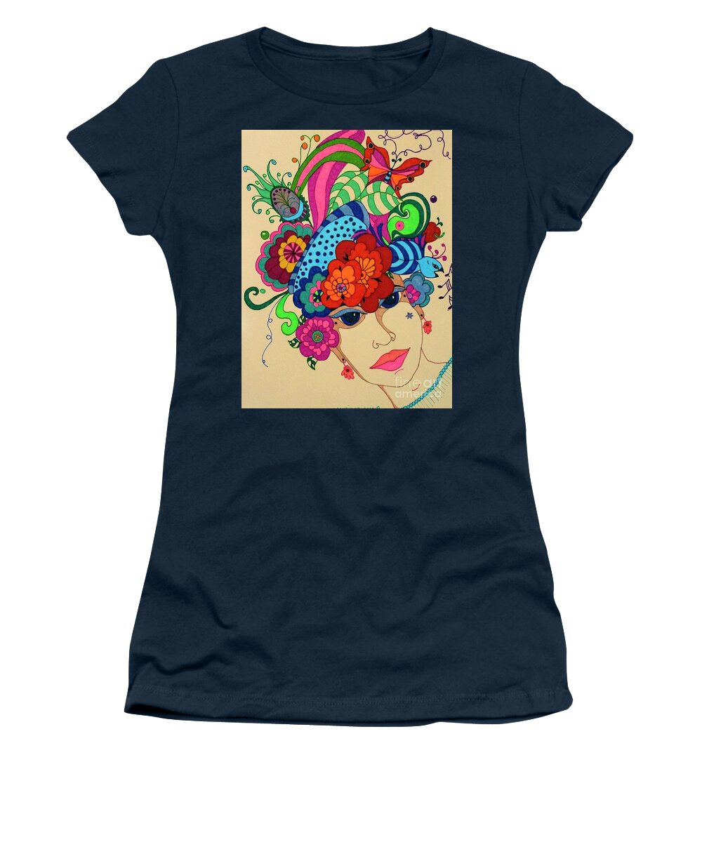Woman Women's T-Shirt featuring the painting Carmen by Alison Caltrider