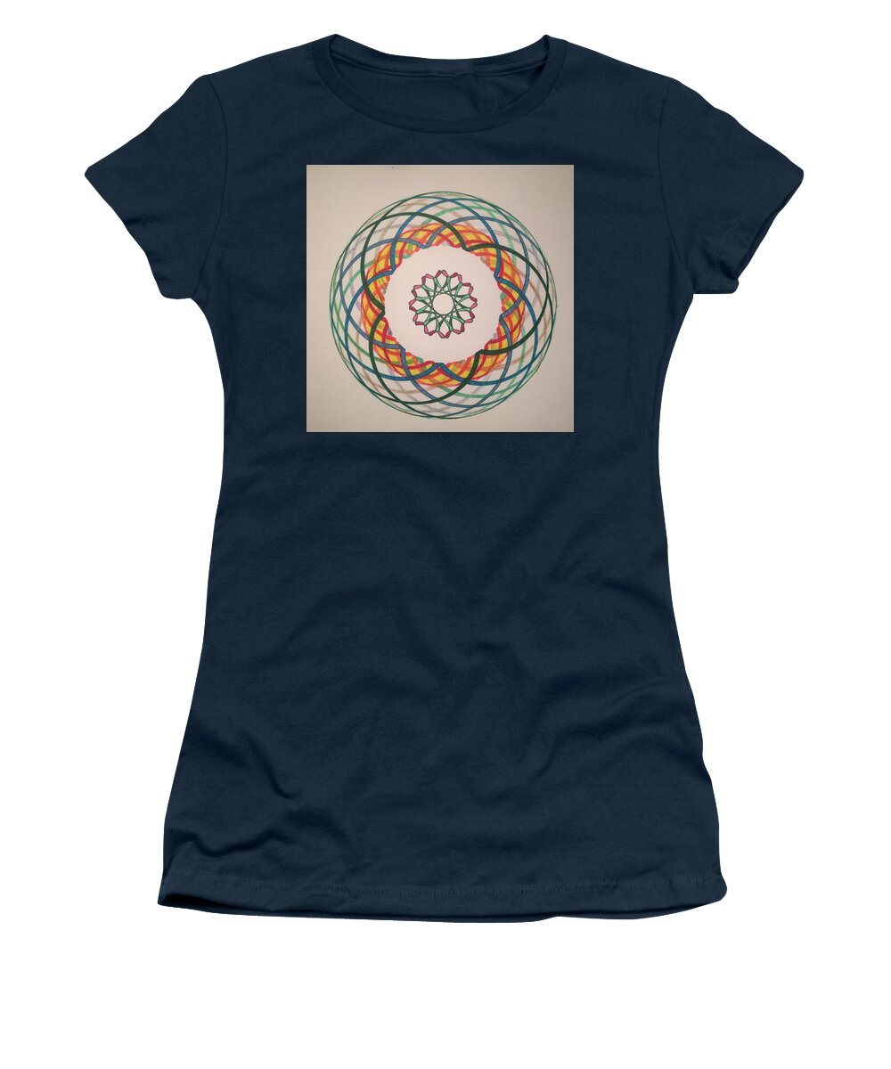 Electrons Women's T-Shirt featuring the mixed media Chakra study 2 by Steve Sommers