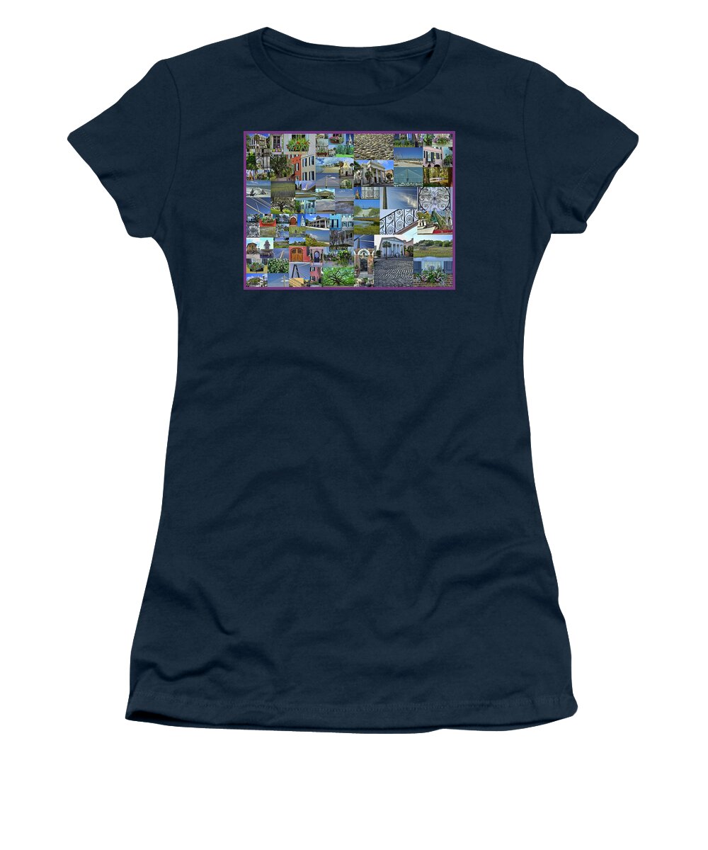 Charleston Women's T-Shirt featuring the photograph Charleston Collage 1 by Allen Beatty