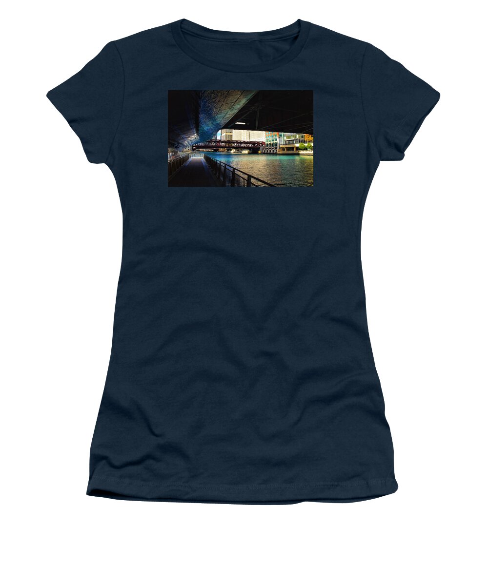 Chicago Women's T-Shirt featuring the photograph Chicago Water by Joseph Caban