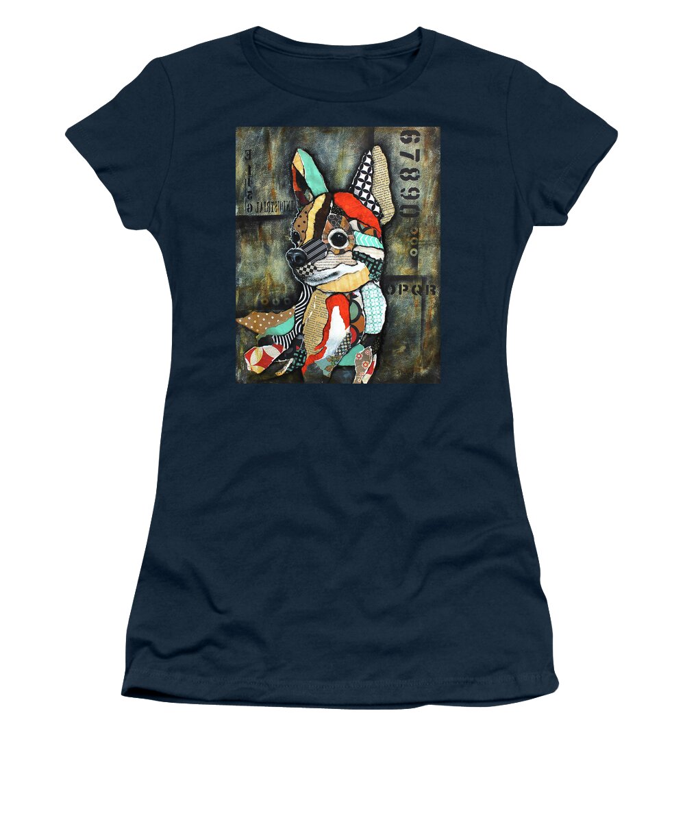 Chihuahua Women's T-Shirt featuring the mixed media Chihuahua 2 by Patricia Lintner