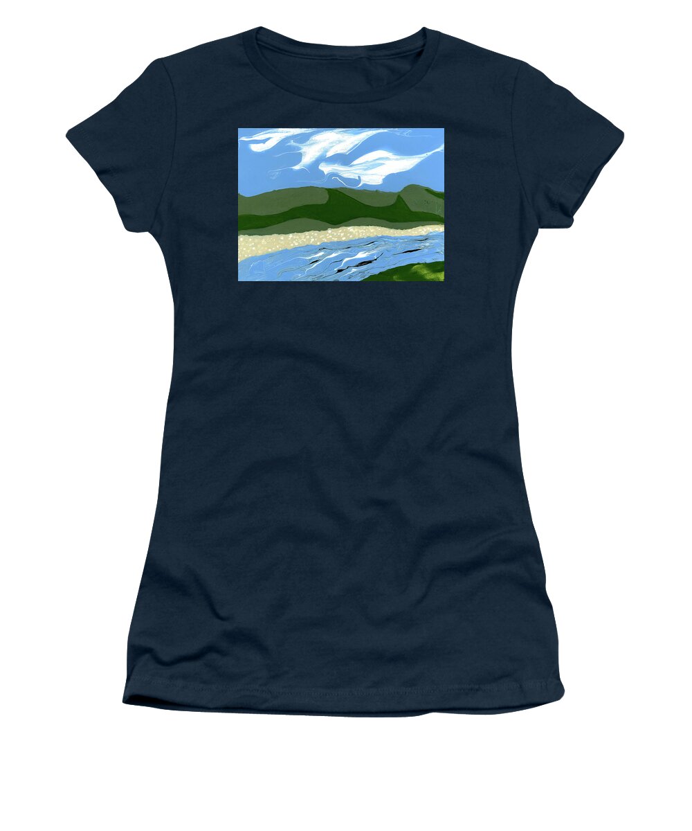 Abstract Women's T-Shirt featuring the painting Childhood by Matthew Mezo