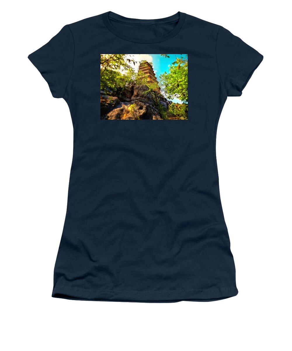 China Women's T-Shirt featuring the photograph China Guilin landscape scenery photography-25 by ArtToPan
