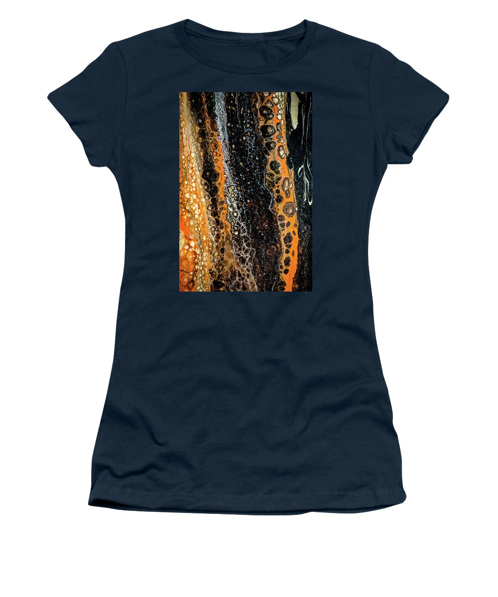 Contemporary Women's T-Shirt featuring the painting Chobezzo Abstract series 4 by Lilia S