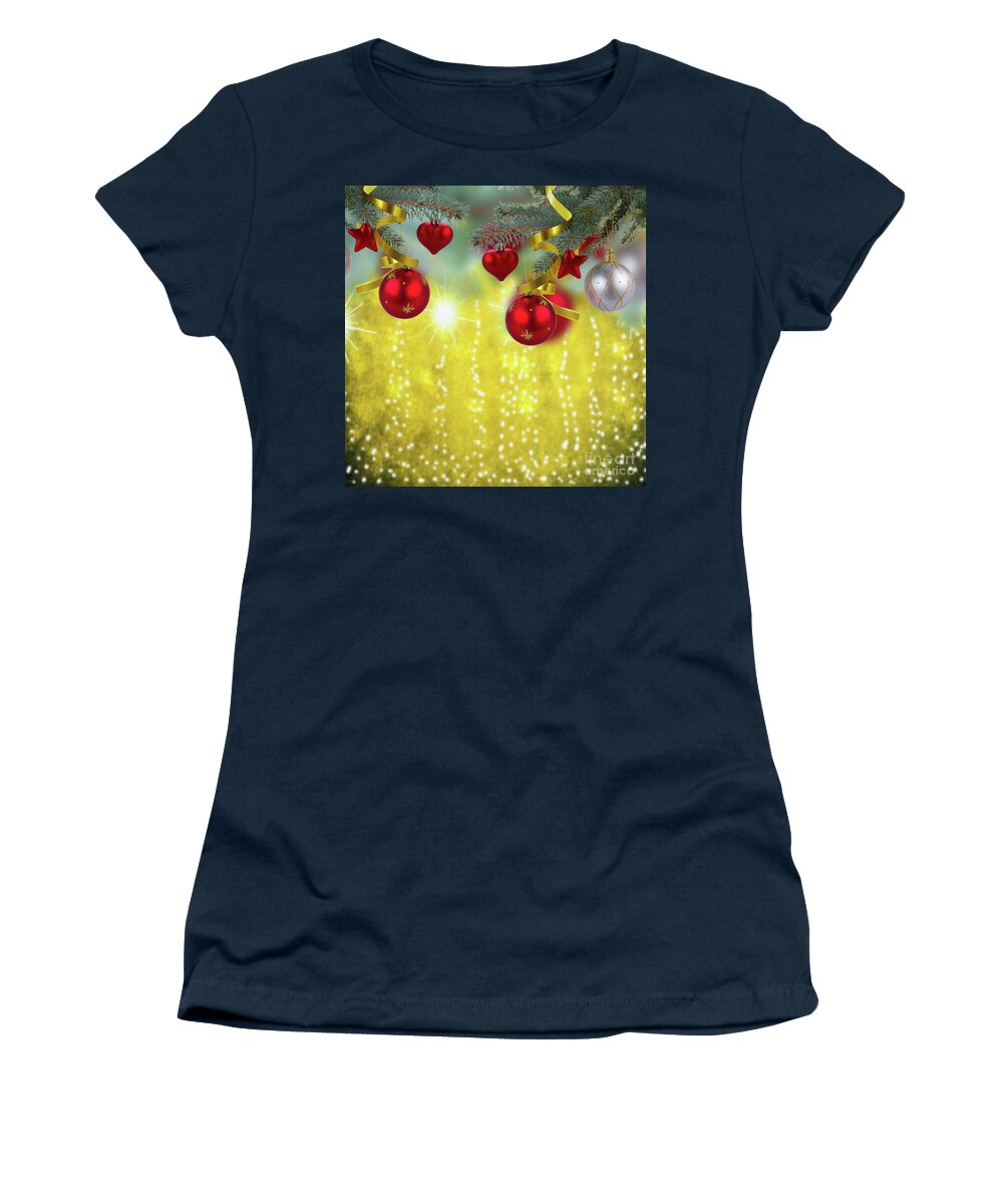Christmas Women's T-Shirt featuring the photograph Christmas Decorations by Anastasy Yarmolovich