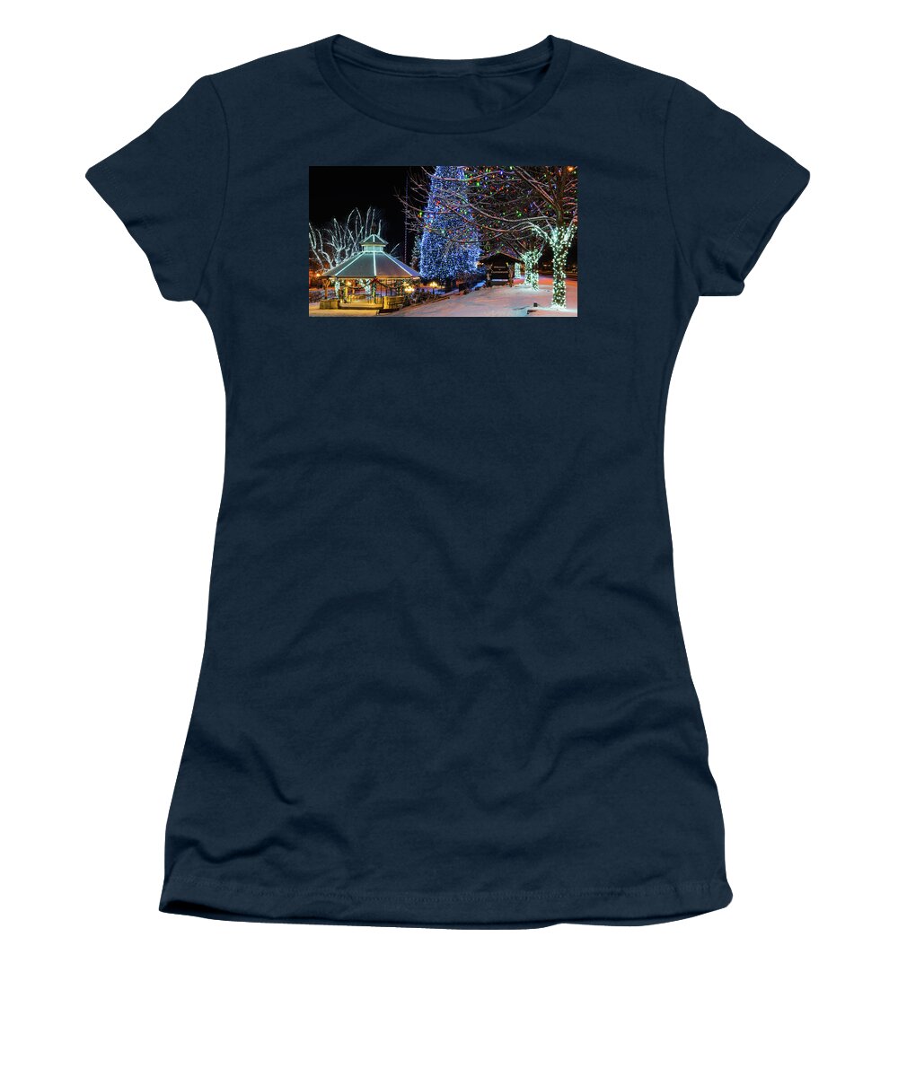 Christmas Women's T-Shirt featuring the photograph Christmas in Leavenworth by Dan Mihai