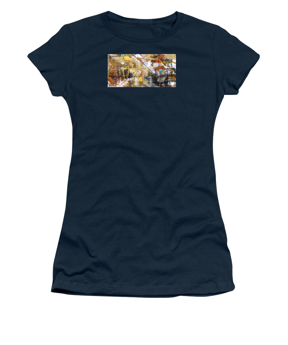City Women's T-Shirt featuring the painting City by Barbara O'Toole