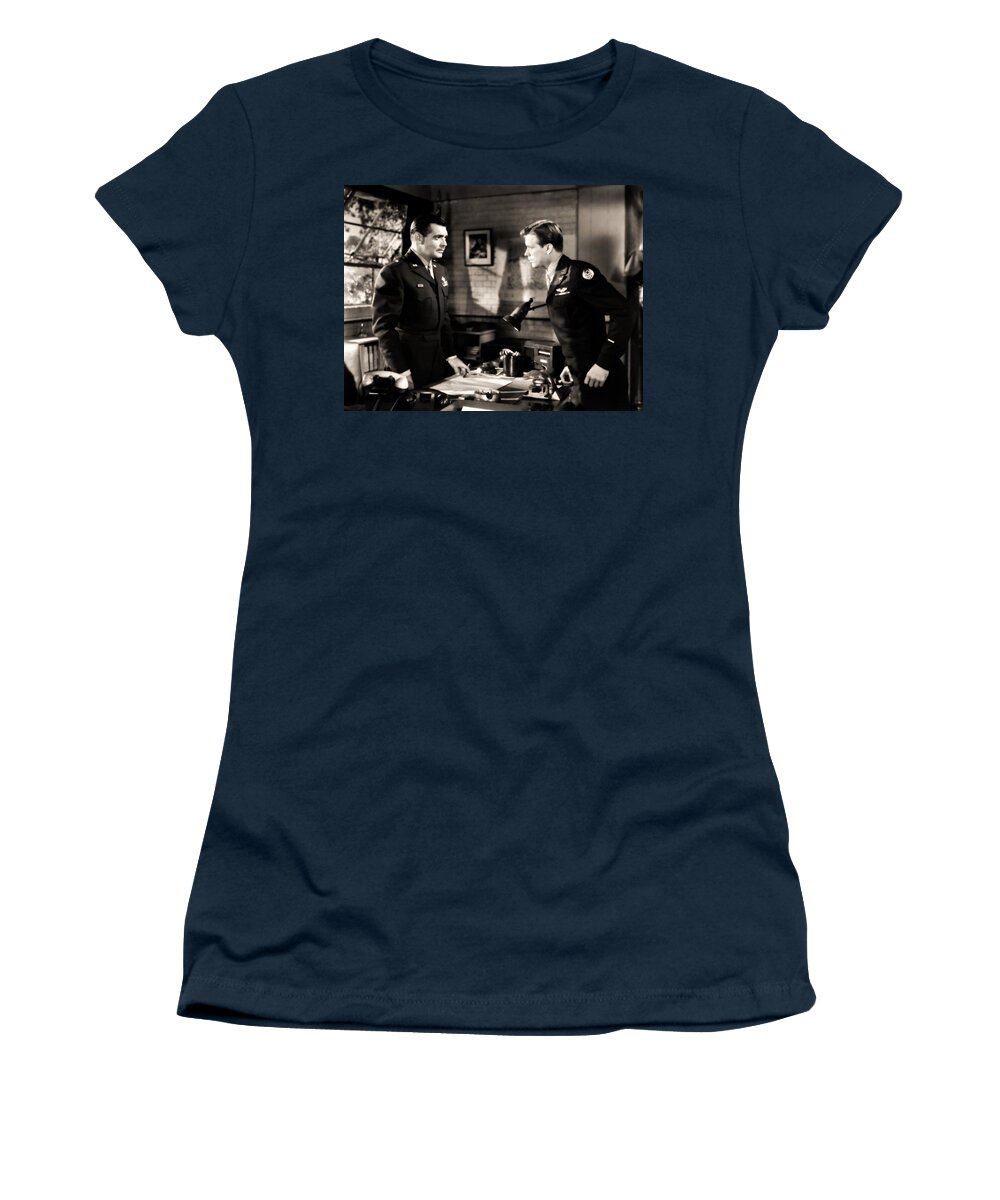 Command Decision Women's T-Shirt featuring the photograph Clark Gable appearing In Command Decision by Vintage Collectables