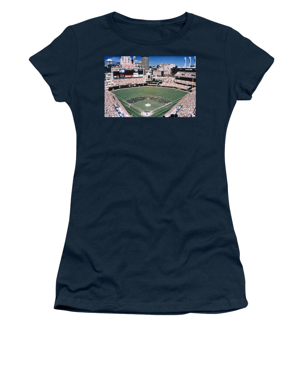 2000 Women's T-Shirt featuring the photograph Cleveland: Jacobs Field by Granger