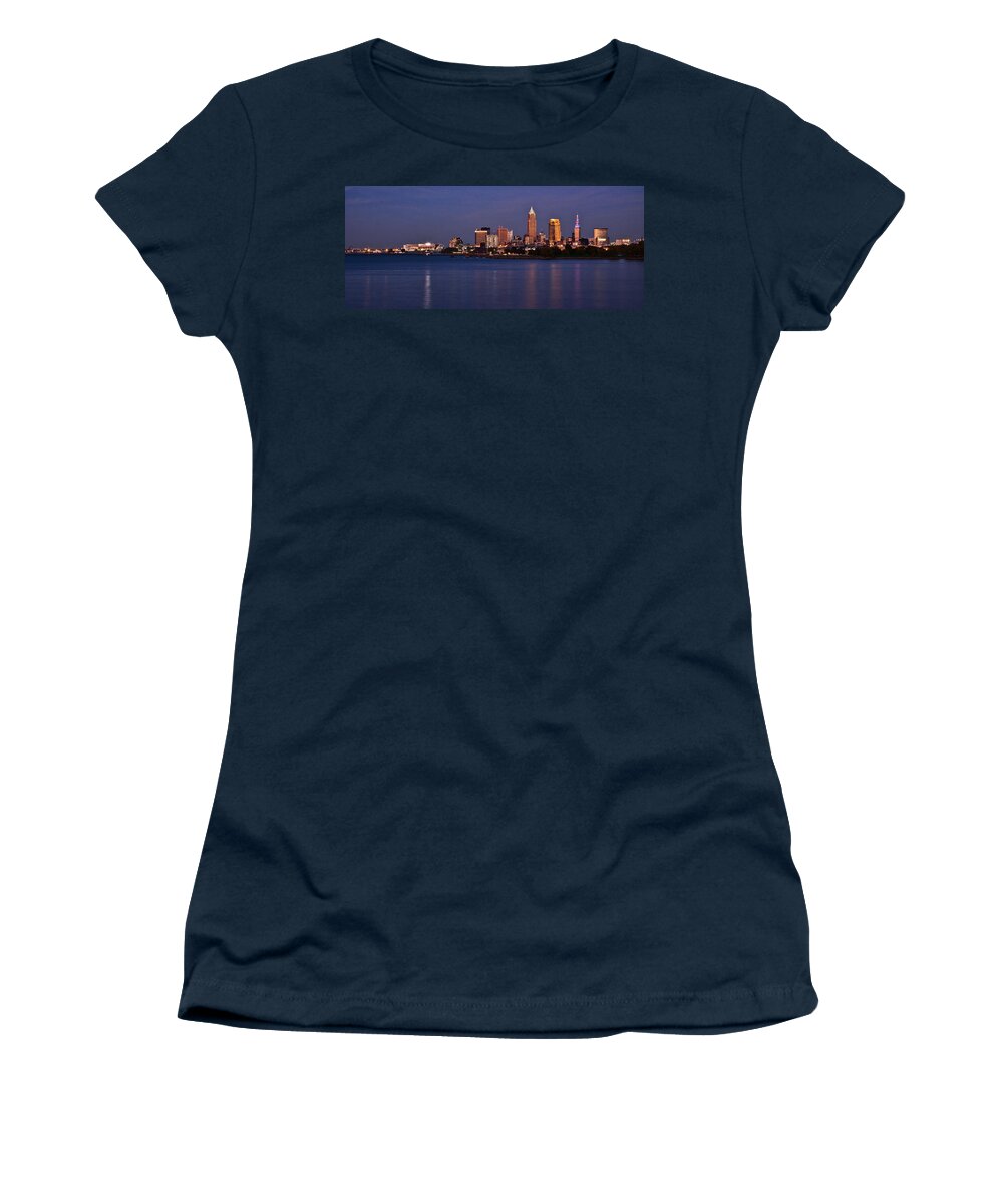  Cleveland Skyline Women's T-Shirt featuring the photograph Cleveland Ohio by Dale Kincaid