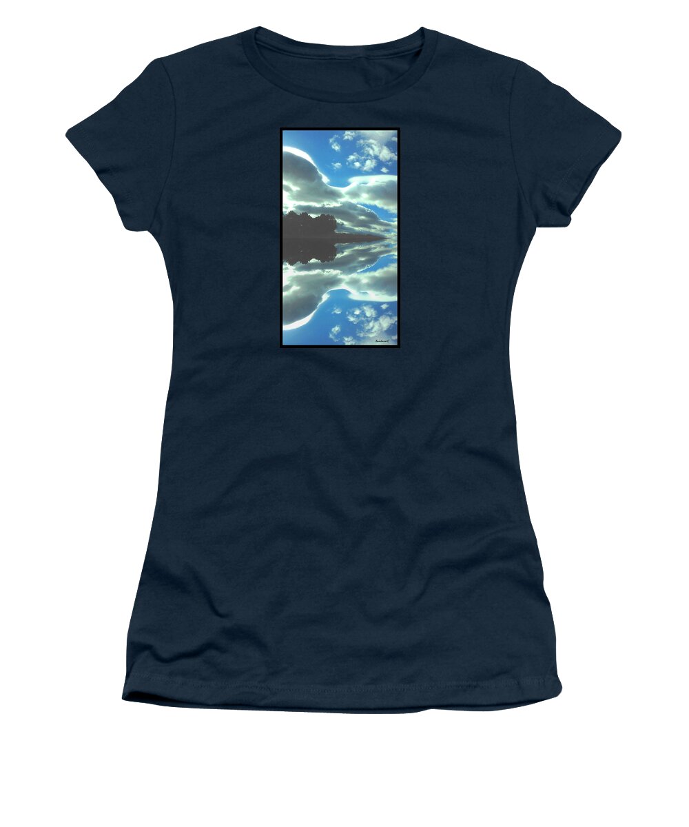 Landscape Women's T-Shirt featuring the photograph Cloud Drama Reflections by Anastasia Savage Ealy