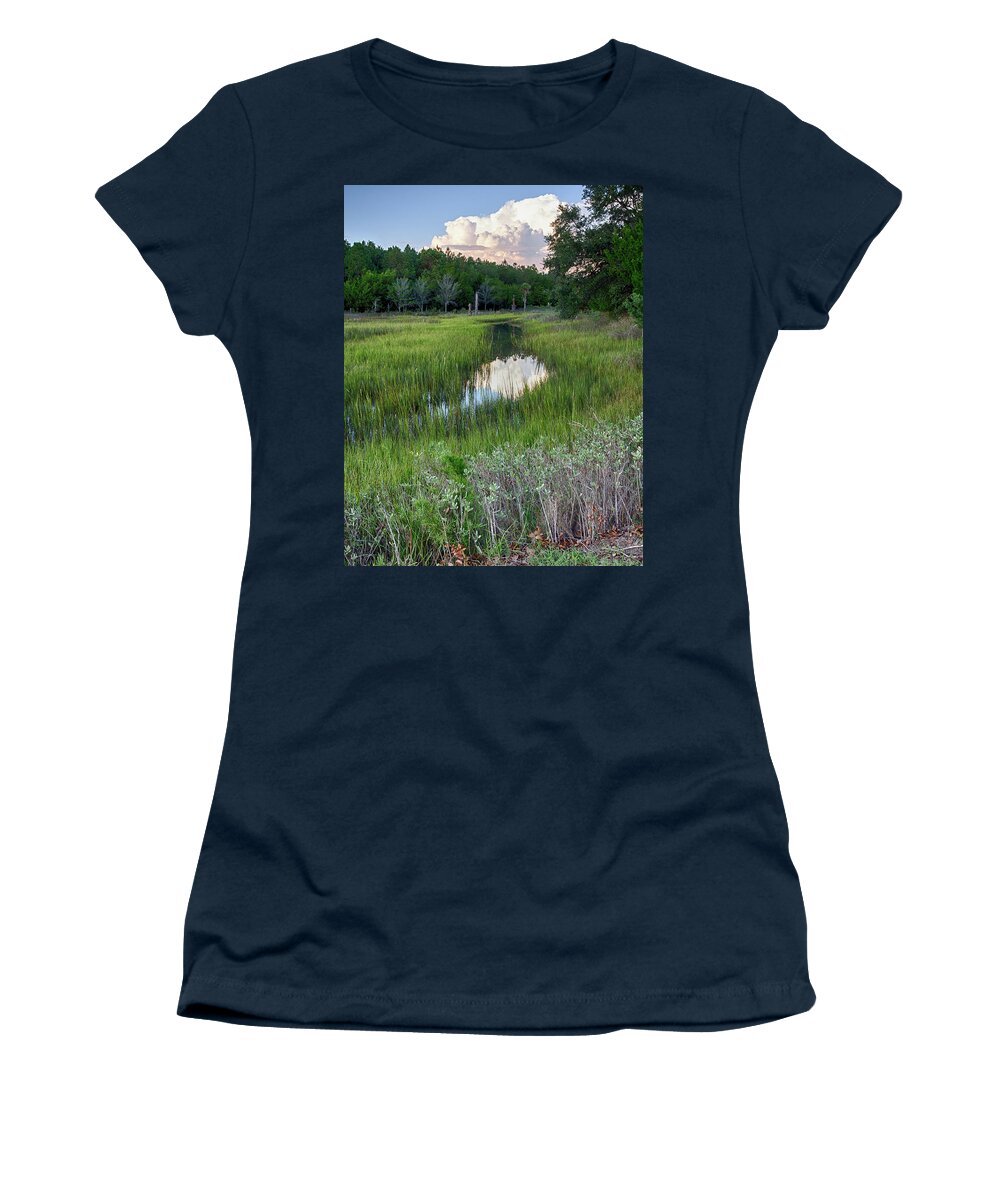 Seabrook Island Women's T-Shirt featuring the photograph Cloud Over Marsh by Patricia Schaefer