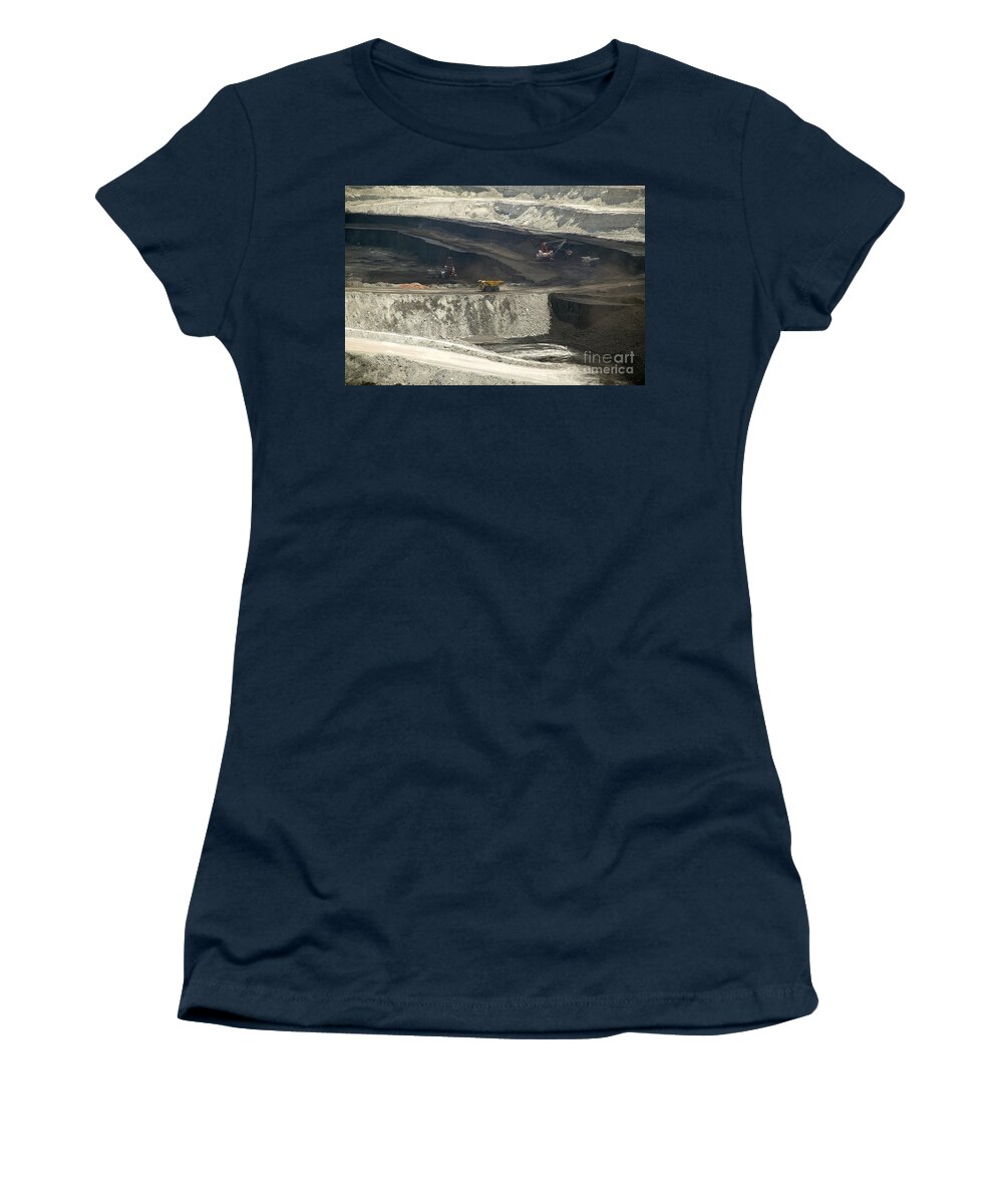 Coal Women's T-Shirt featuring the photograph Coal Mine, Wyoming by Inga Spence