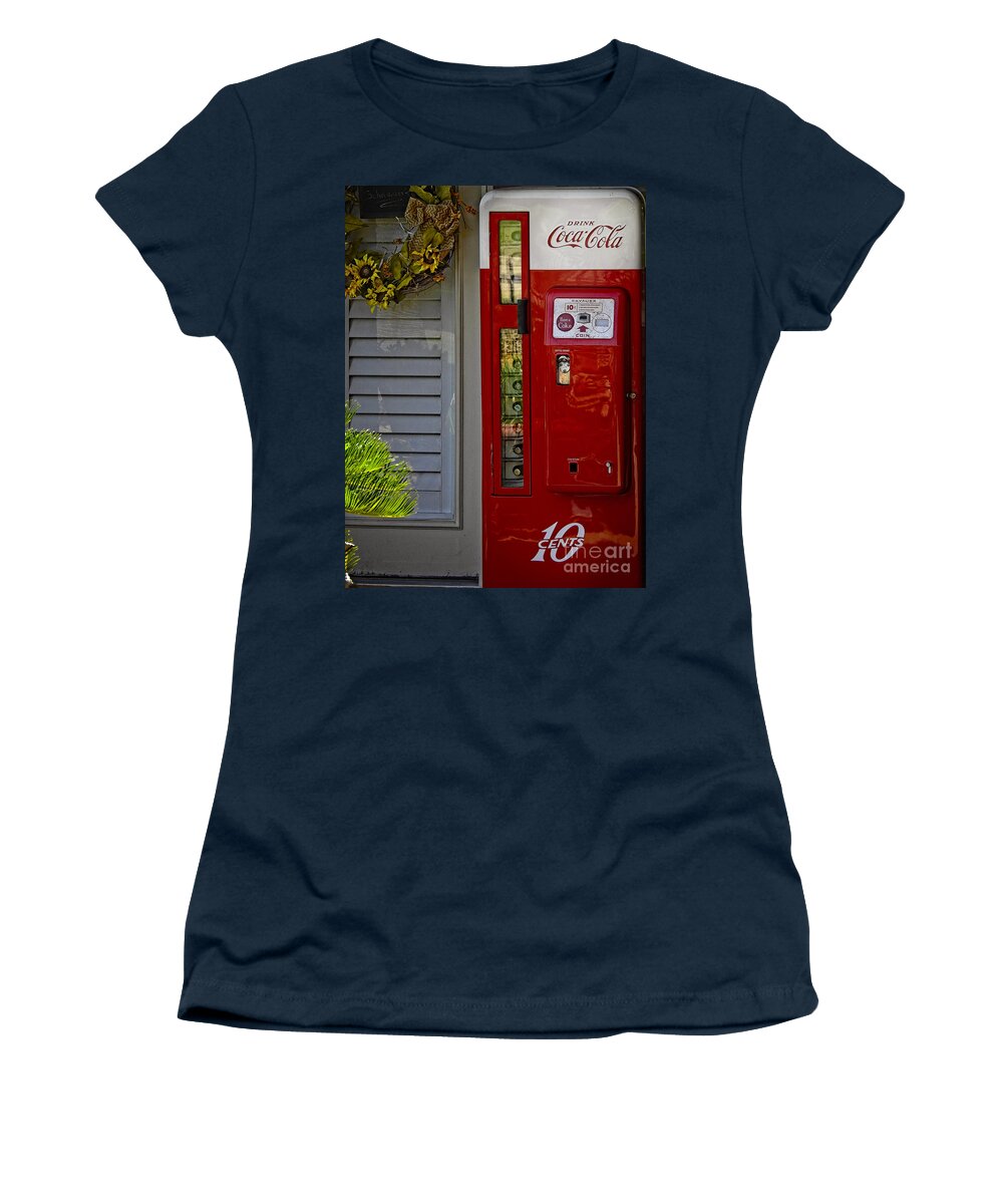 Coca Cola Women's T-Shirt featuring the photograph Coke Machine by Ella Kaye Dickey