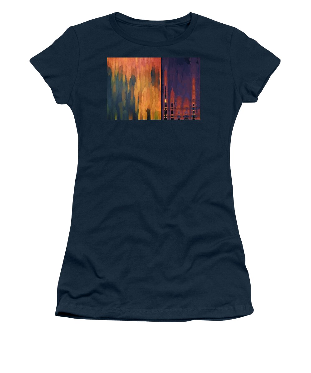 Abstract Women's T-Shirt featuring the digital art Color Abstraction LIV by David Gordon