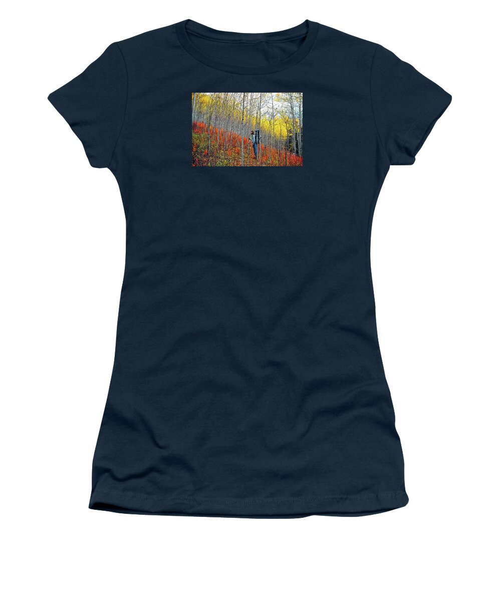 The Walkers Women's T-Shirt featuring the photograph Color Fall by The Walkers