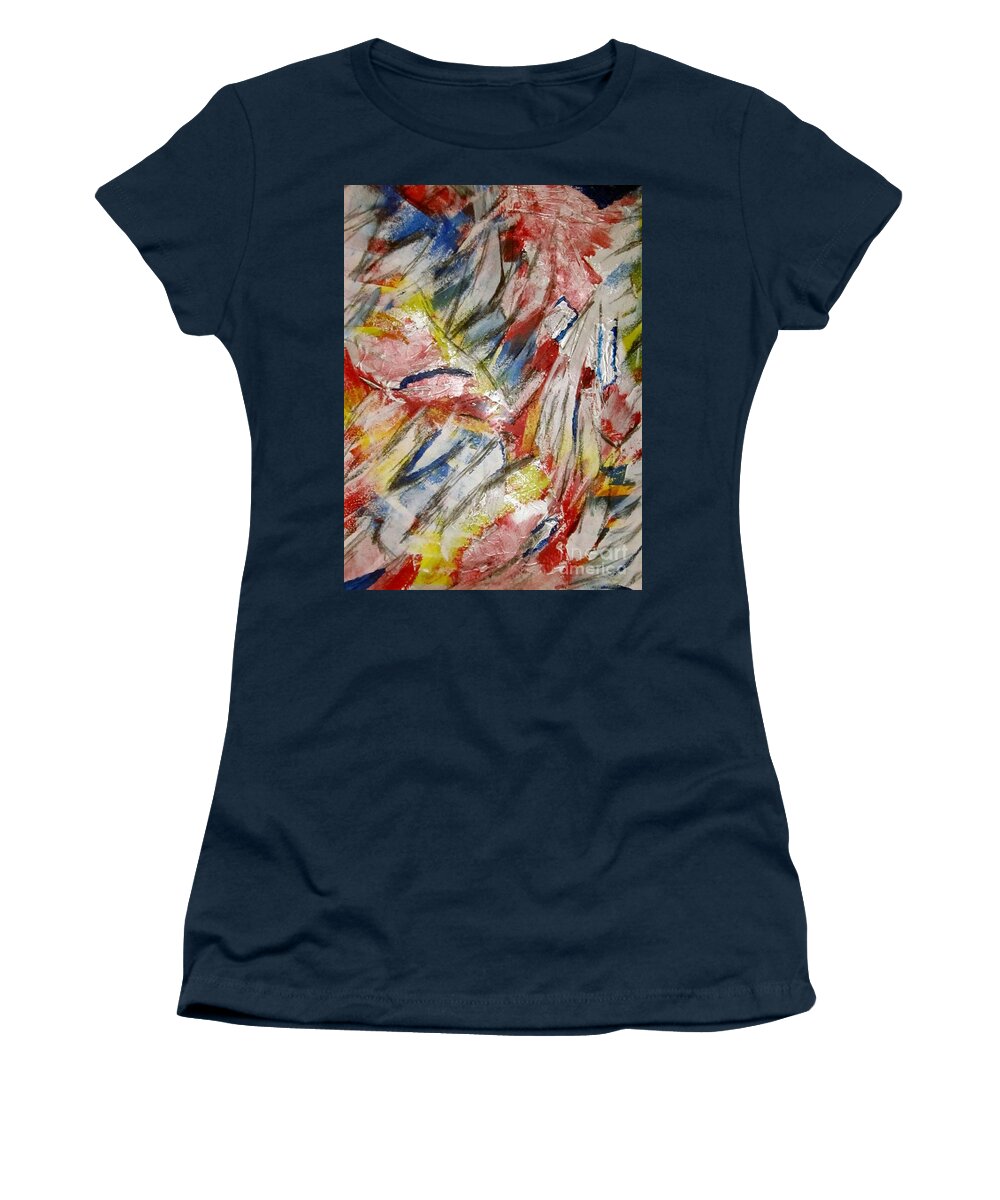 Abstract Painting Pilbri Women's T-Shirt featuring the painting Color Harmony 2 by Pilbri Britta Neumaerker
