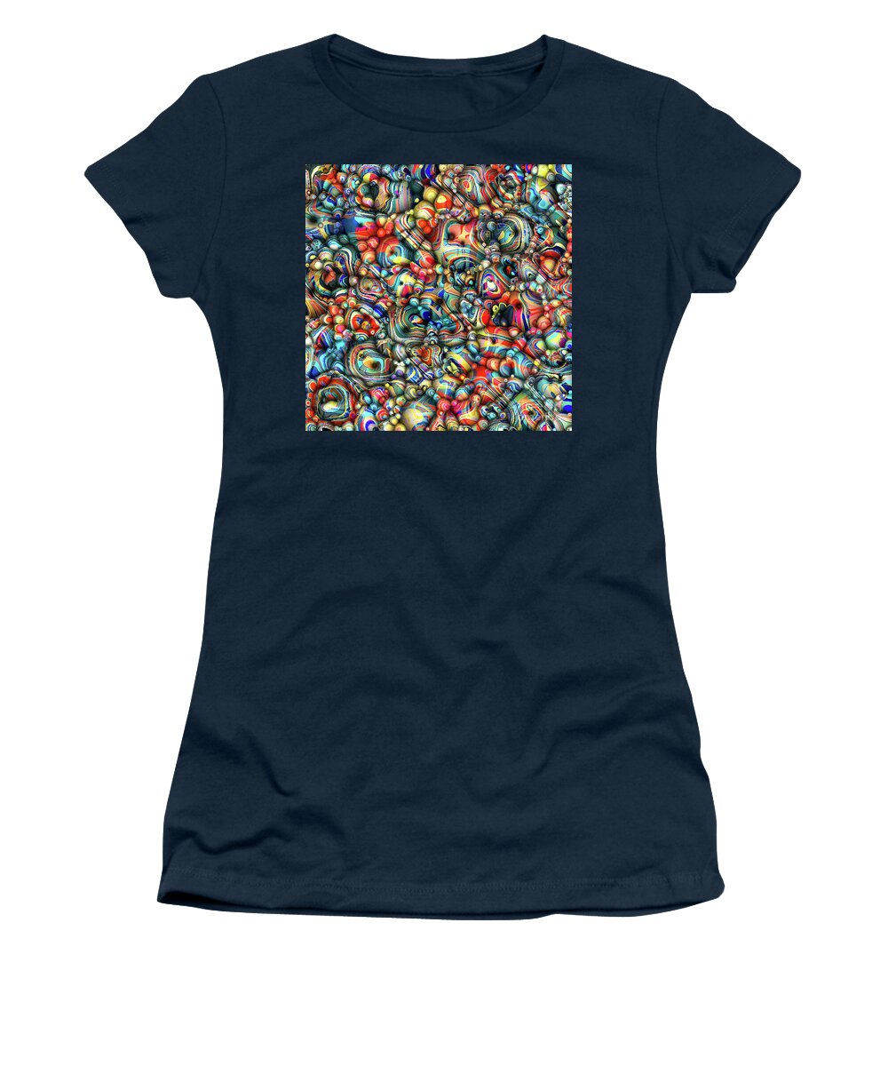 Three Dimensional Women's T-Shirt featuring the digital art Colorful 3D Abstract by Phil Perkins