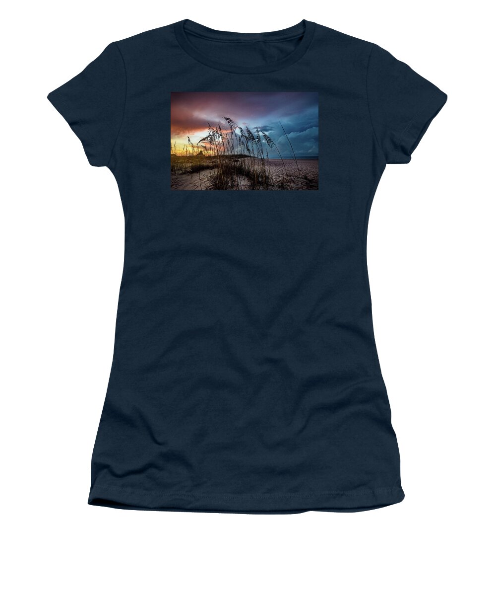 Alabama Women's T-Shirt featuring the digital art Colorful Sky at Dawn DSC_0220 by Michael Thomas