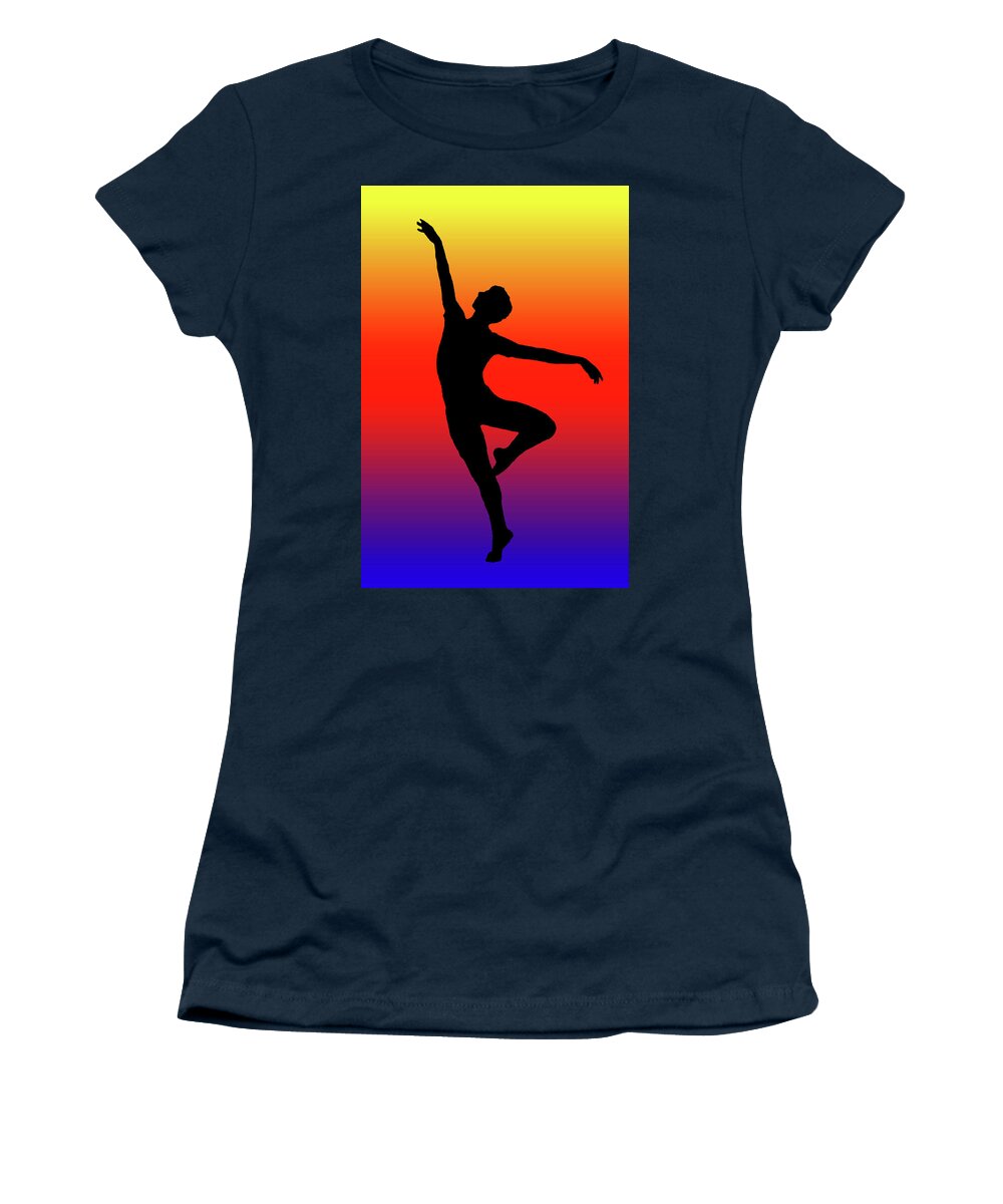 Dance Women's T-Shirt featuring the digital art Colors Dance by Angel Jesus De la Fuente