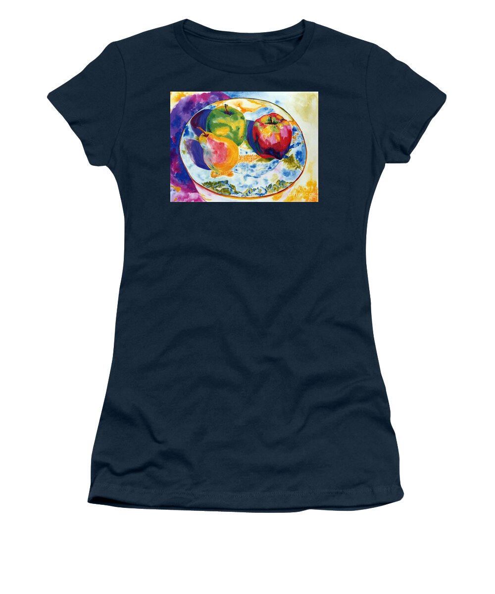 Fruit Women's T-Shirt featuring the painting Colourful Trio by Lisa Boyd