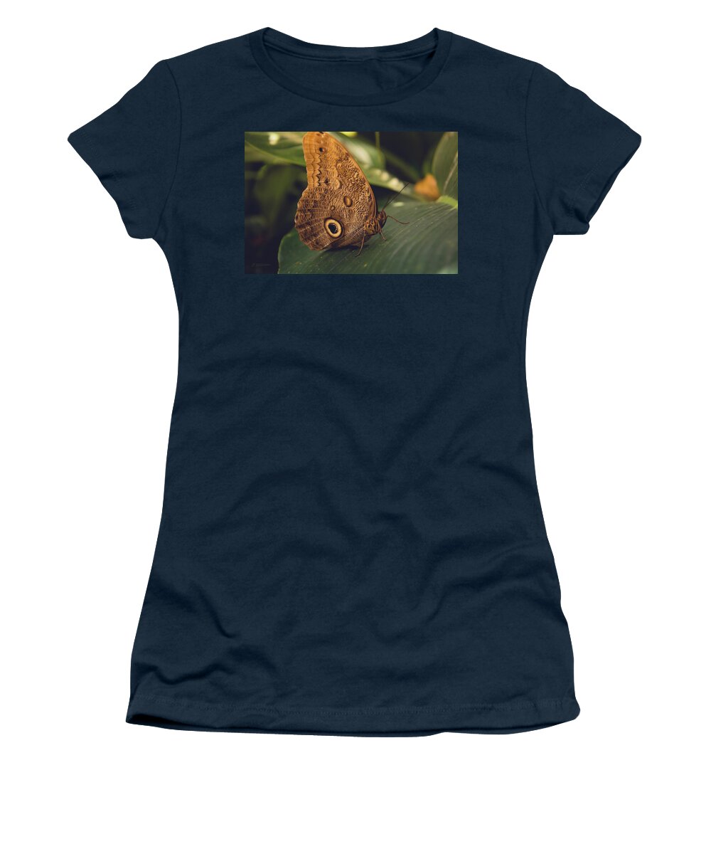 Butterfly Women's T-Shirt featuring the photograph Common Buckeye Butterfly by Pamela Williams