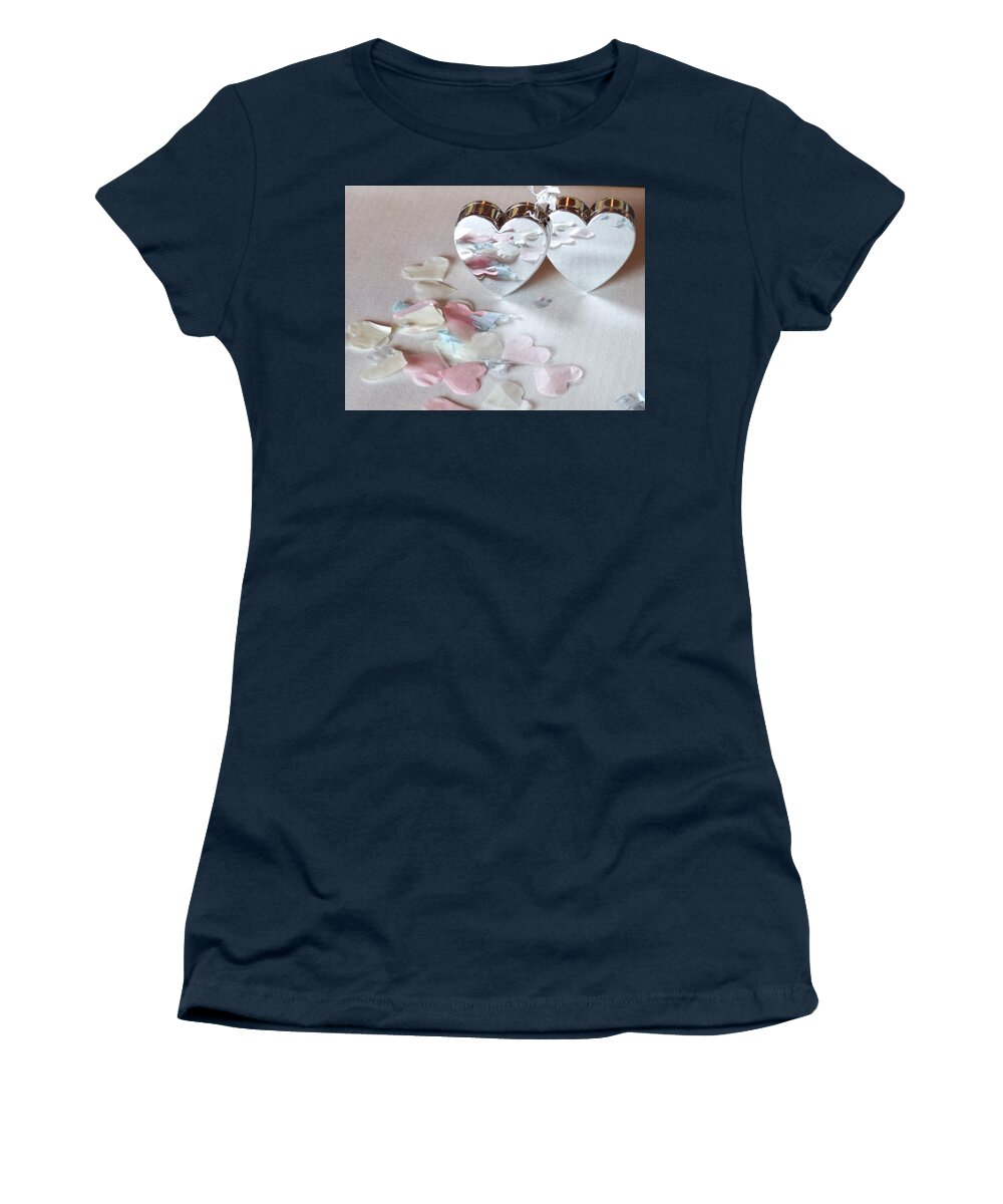 Hearts Women's T-Shirt featuring the photograph Confetti Hearts by Helen Jackson