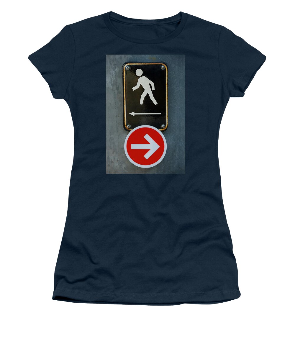 Sign Women's T-Shirt featuring the photograph Confusion Says by Harry Spitz