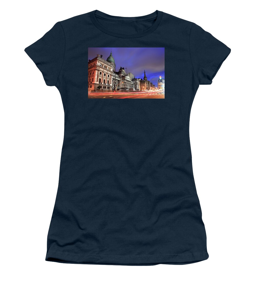 Buenos Aires Women's T-Shirt featuring the photograph Congress by Bernardo Galmarini
