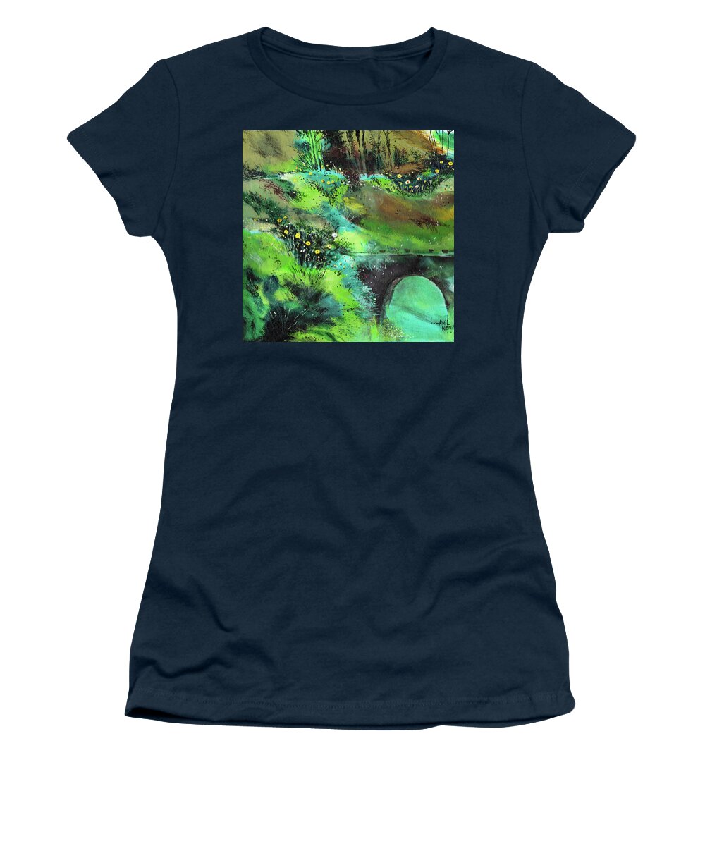 Nature Women's T-Shirt featuring the painting Connect by Anil Nene