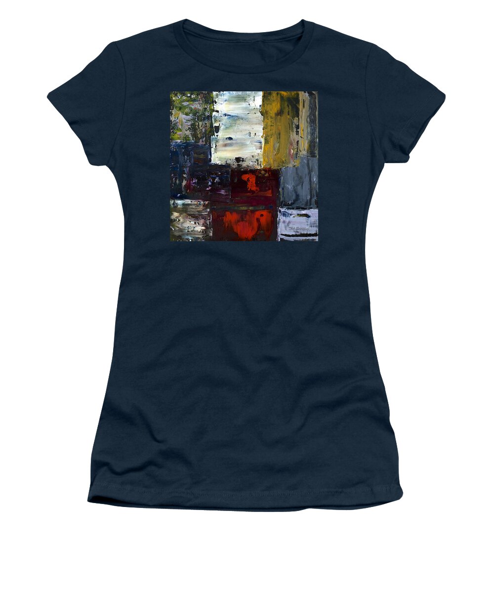Abstract Women's T-Shirt featuring the painting Contemplation by Dick Bourgault