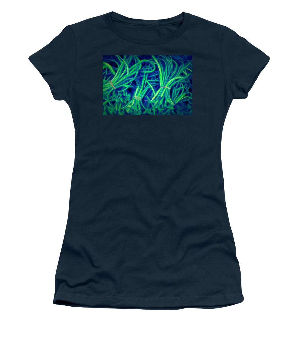 Garlicscapes Women's T-Shirt featuring the photograph Cool Garlicscapes by Tom Reynen