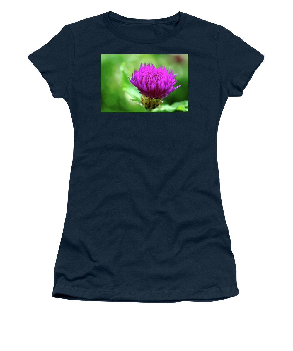 Cornflower Women's T-Shirt featuring the photograph Cornflower Fringe by Debbie Oppermann