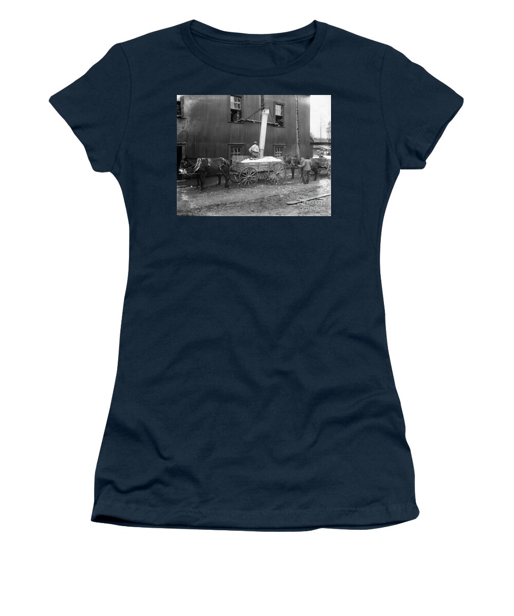1902 Women's T-Shirt featuring the photograph Cotton Ginning, 1902 by Granger