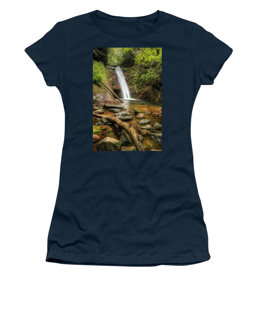 Courthouse Falls Women's T-Shirt featuring the photograph Courthouse Falls by Carol Montoya