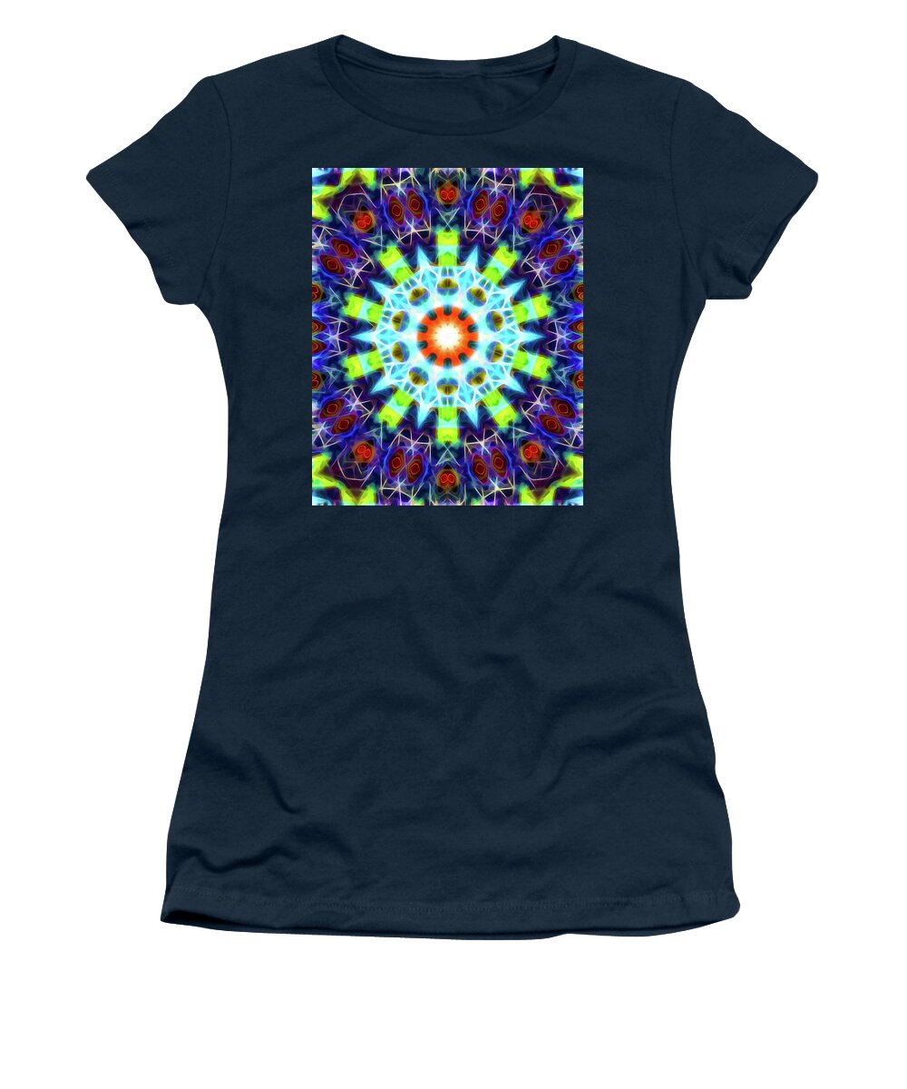 Mandala Art Women's T-Shirt featuring the painting Creation by Jeelan Clark