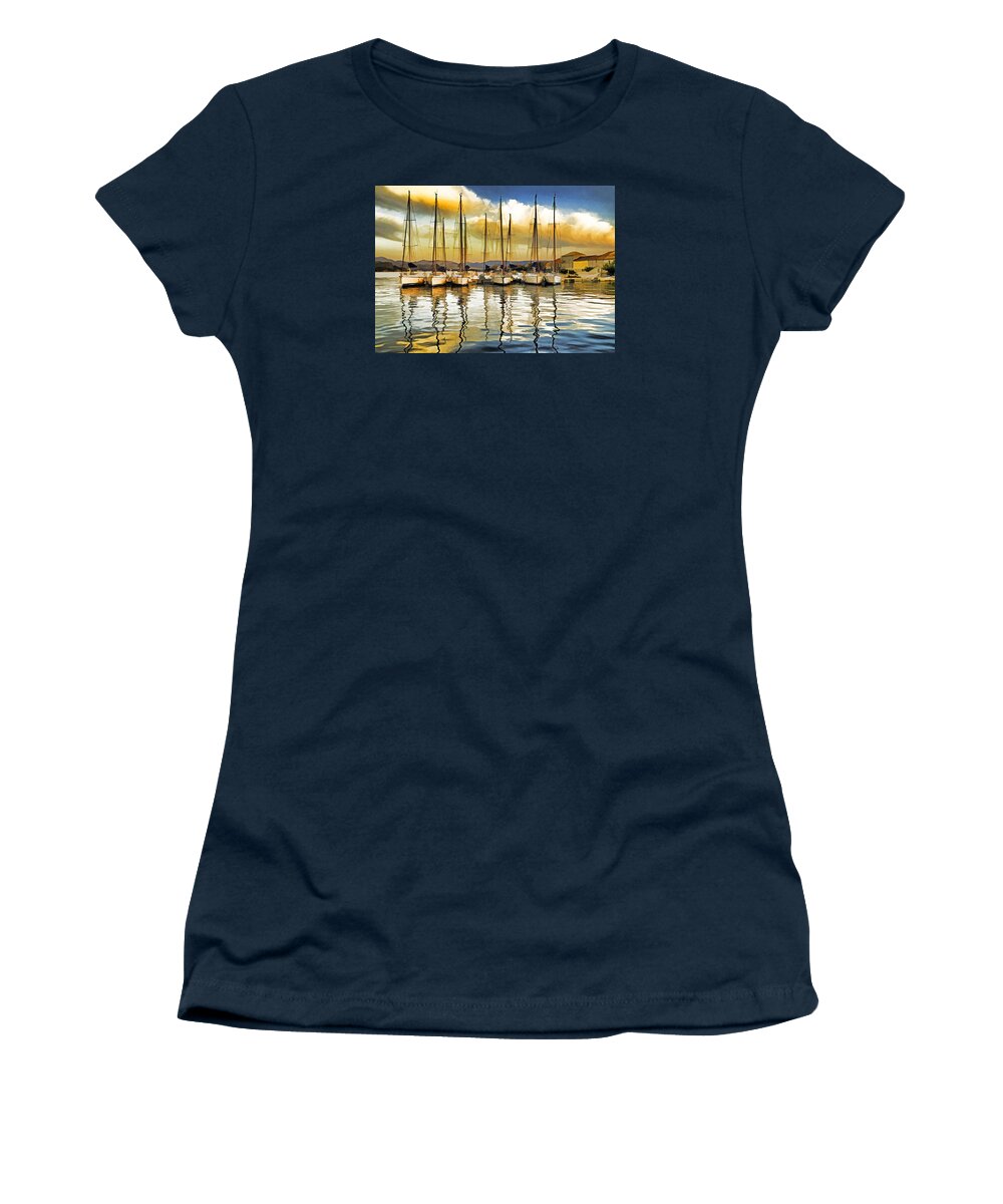 Croatia Women's T-Shirt featuring the photograph Croatia Marina by Dennis Cox